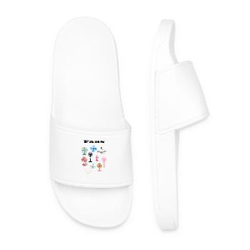 A selection of fans - Men’s Pool Sliders - white - Front