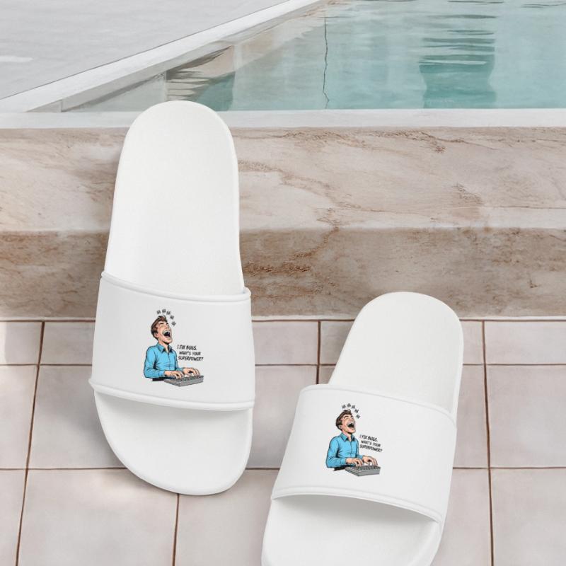 Bug-Fixer: My superpower as a programmer! Men’s Pool Sliders