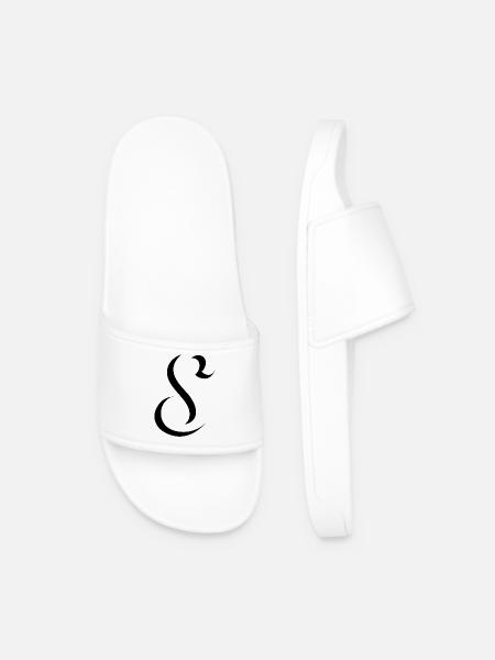 Letter S, Name, der Buchstabe S - Männer Badelatschen - Weiß
