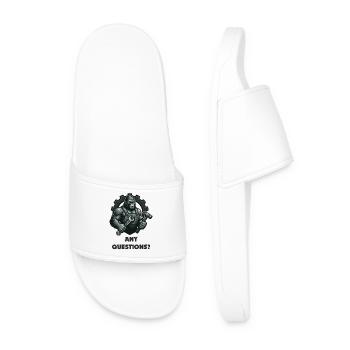 Strong gorilla forged motif - Men’s Pool Sliders - white - Front