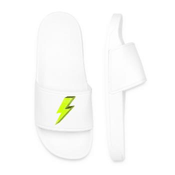 Luminous Electric Flash Illustration 3D - Men’s Pool Sliders - white - Front
