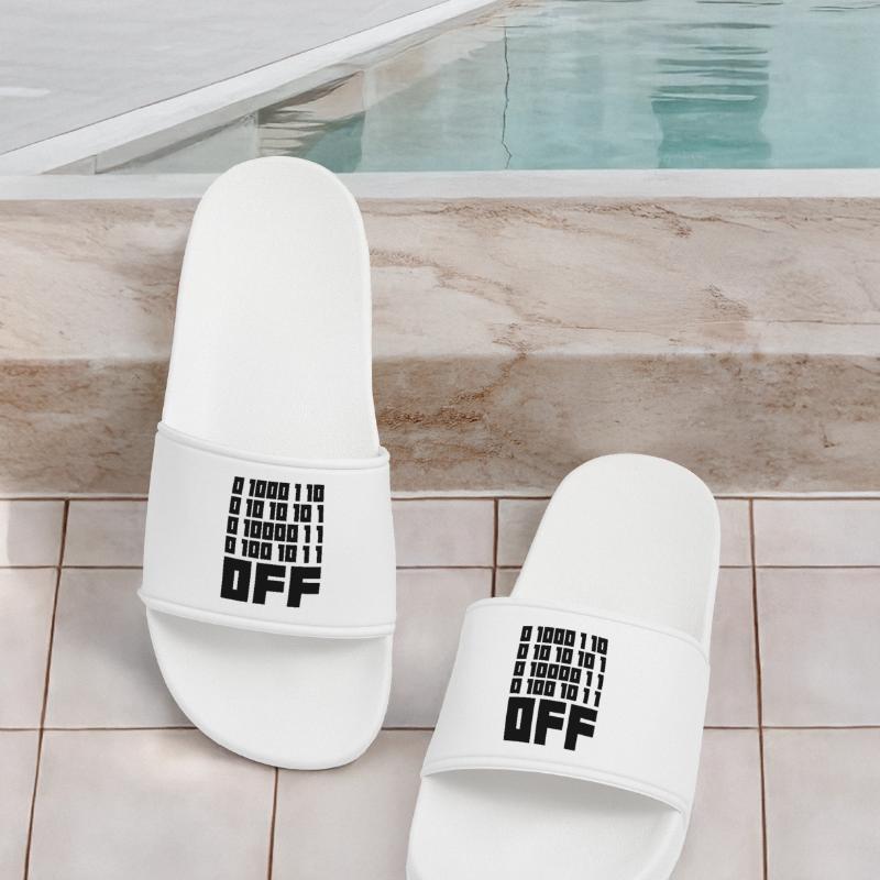 Binary Code F**k OFF – Humour Nerd & Geek Code Claquettes Homme