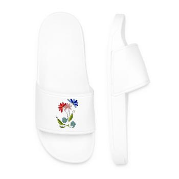 Fleur - Claquettes Homme - blanc - Devant