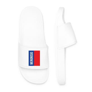 Mendrisio Bleu Rouge Vertical - Claquettes Homme - blanc - Devant