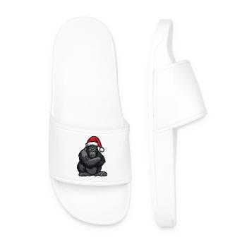 Noël des gorilles - Claquettes Homme - blanc - Devant