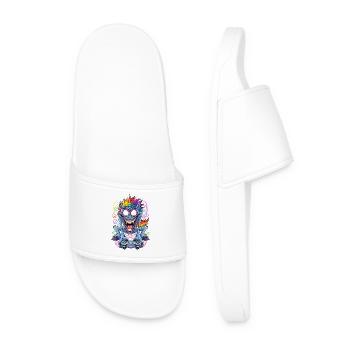 Licorne folle de jeu avec manette Gamer - Claquettes Homme - blanc - Devant