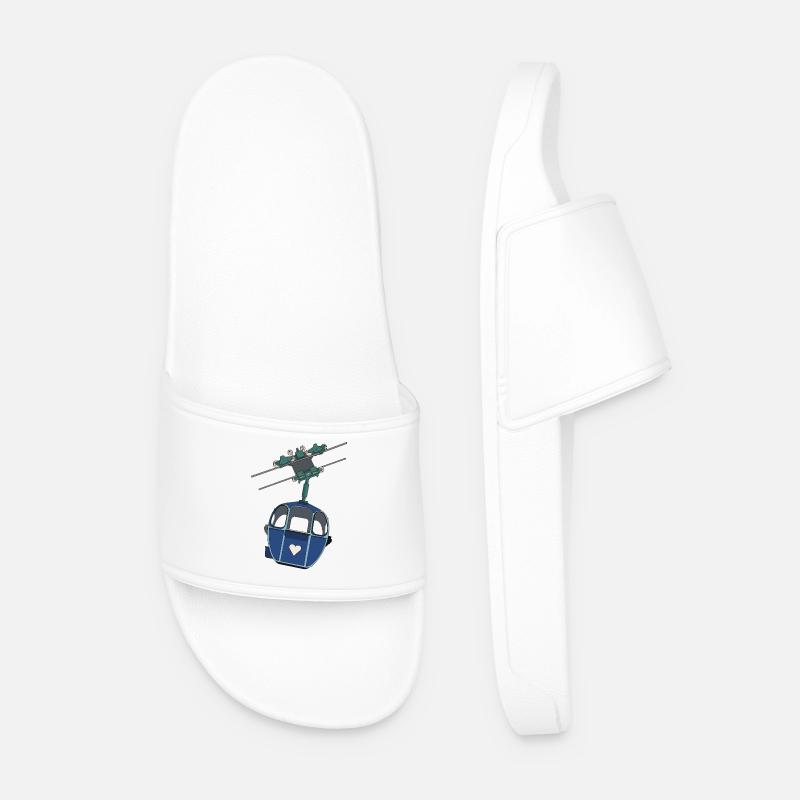 Gondel mit Herz - Männer Badelatschen - Weiß