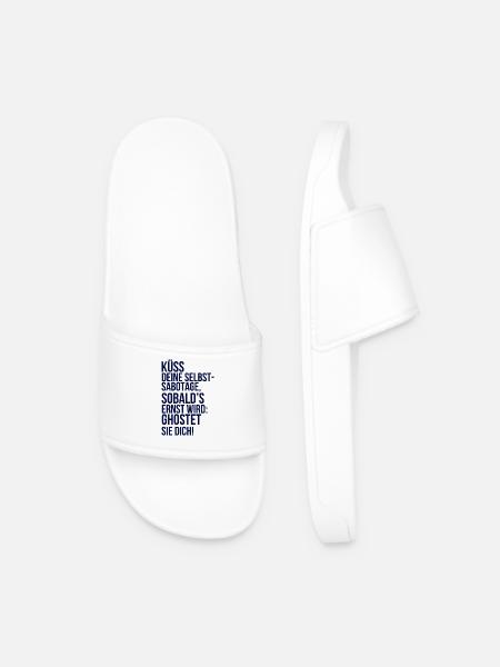 about going wild: Kiss your self-sabotage - Men’s Pool Sliders - white