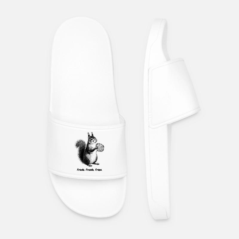 Friede Freude Franz Eichhornchen - Männer Badelatschen - Weiß