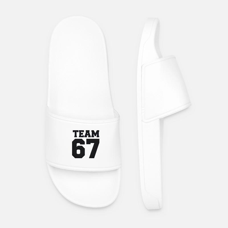 Team 67 - Männer Badelatschen - Weiß