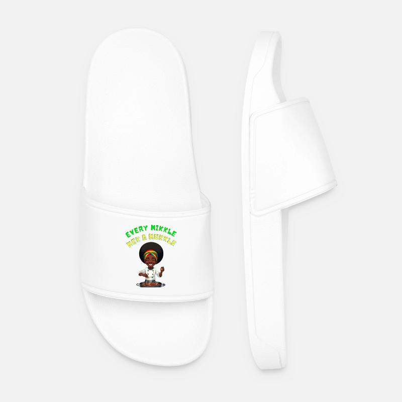 Every Mikkle Mek A Mukkle  - Men’s Pool Sliders - white