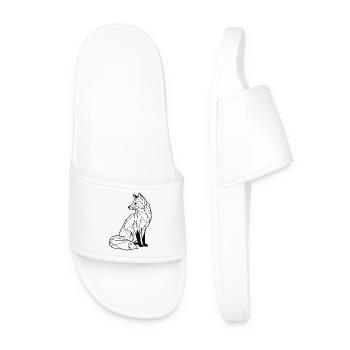 eleganter Fuchs - Männer Badelatschen - Weiß - Vorne