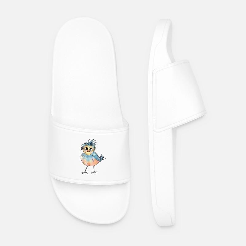 Bunter_Vogel - Männer Badelatschen - Weiß