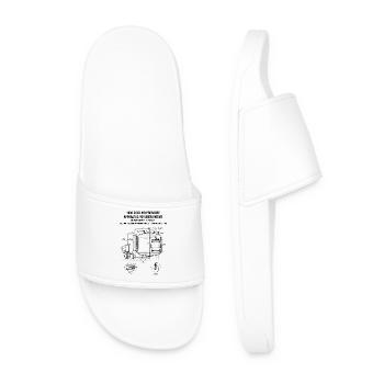 Print of 1900 Cold Air Pressure Apparatus For Beer - Men’s Pool Sliders - white - Front