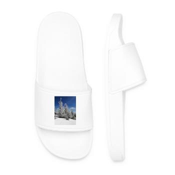Winter Forest Snow Magic - Men’s Pool Sliders - white - Front