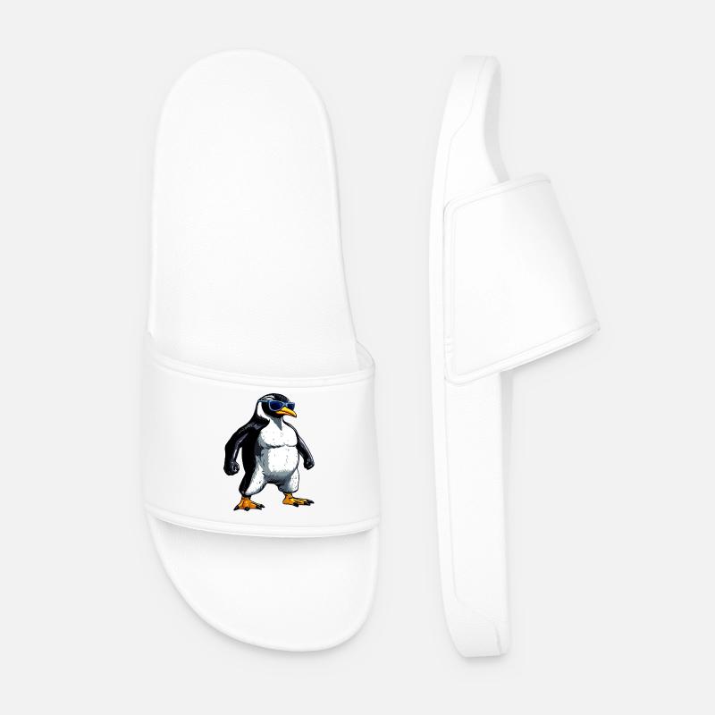Pinguin Bodybuilder - Männer Badelatschen - Weiß