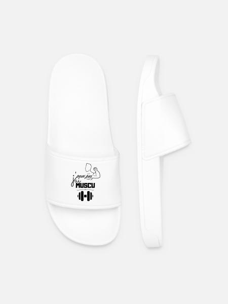 Musculation Vintage Minimal - Claquettes Homme - blanc