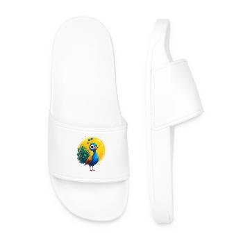 Peacock - Men’s Pool Sliders - white - Front