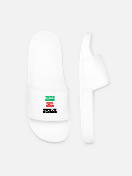 PRAY FOR GWADA - Men’s Pool Sliders - white