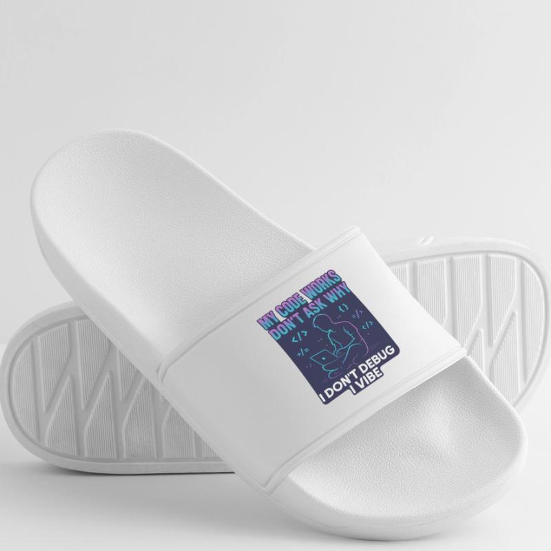 My Code Works Don't Ask Why – Lustiges Programmier Männer Badelatschen