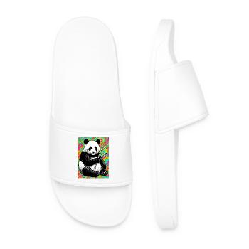 panda - Claquettes Homme - blanc - Devant