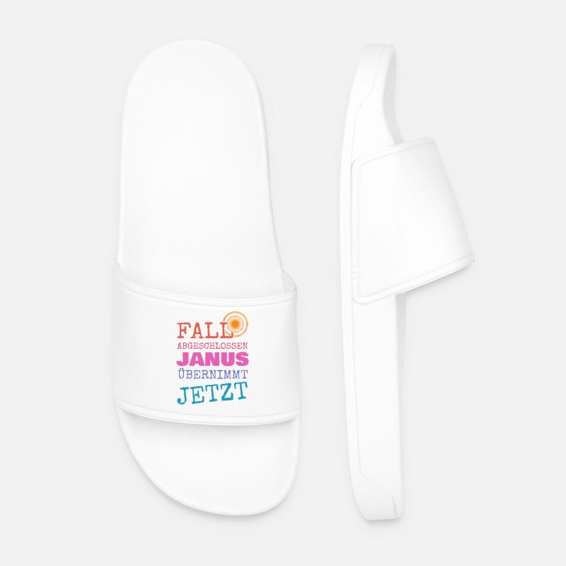Lustig Janus - Männer Badelatschen - Weiß