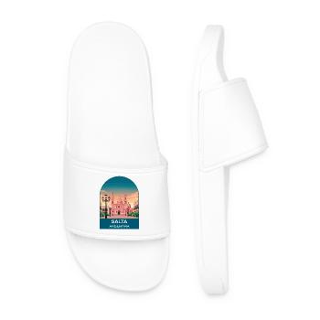 Salta Argentina Colonial City Travel Art - Men’s Pool Sliders - white - Front