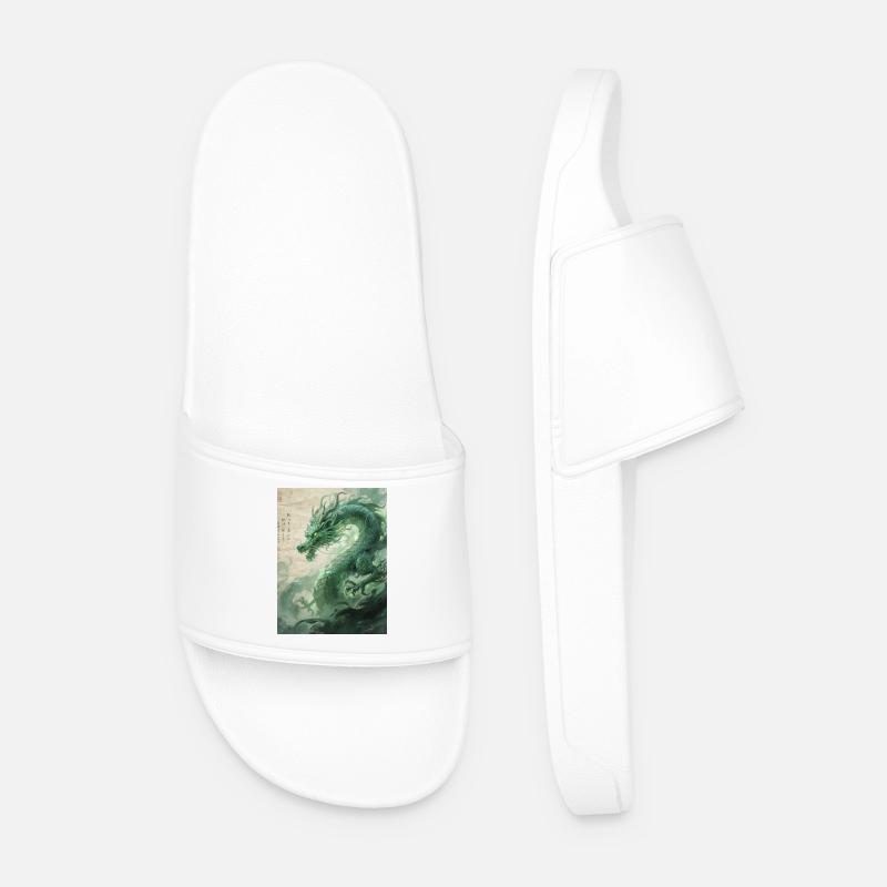 Le Gardien d'Émeraude : Qinglong - Force Éternelle - Claquettes Homme - blanc