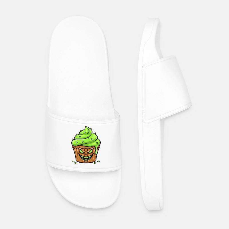 Grusel Cupcake Grün - Männer Badelatschen - Weiß