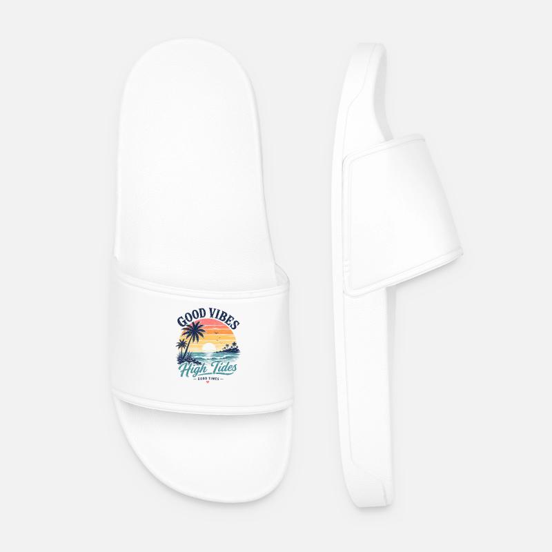 Vibes High Tides Sunset - Men’s Pool Sliders - white