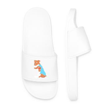 Staffordshire Bull Terrier - Men’s Pool Sliders - white - Front