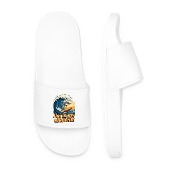 Je suis dans mon élément - Dauphin sur la planche de surf - Claquettes Homme - blanc - Devant