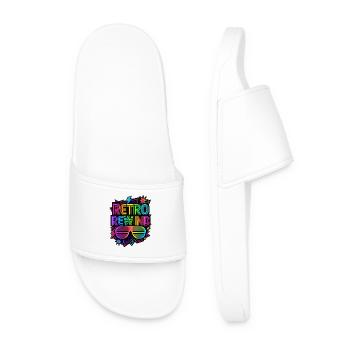Retro Rewind 80's Costume 80s - Men’s Pool Sliders - white - Front