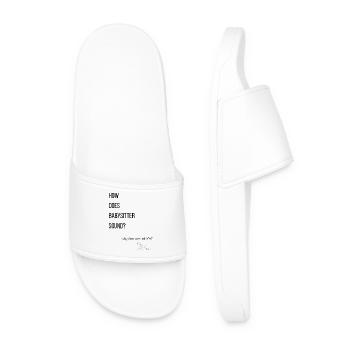 Que pensez-vous de baby-sitter ? - Claquettes Homme - blanc - Devant