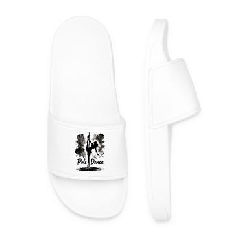 Pole Dance Silhouette – Aesthetic Art - Men’s Pool Sliders - white - Front