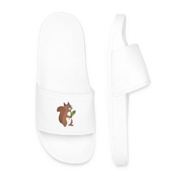 Eichhörnchen, das mit Blättern weint - Männer Badelatschen - Weiß - Vorne