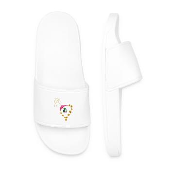 Holidays with heart and sun - Men’s Pool Sliders - white - Front