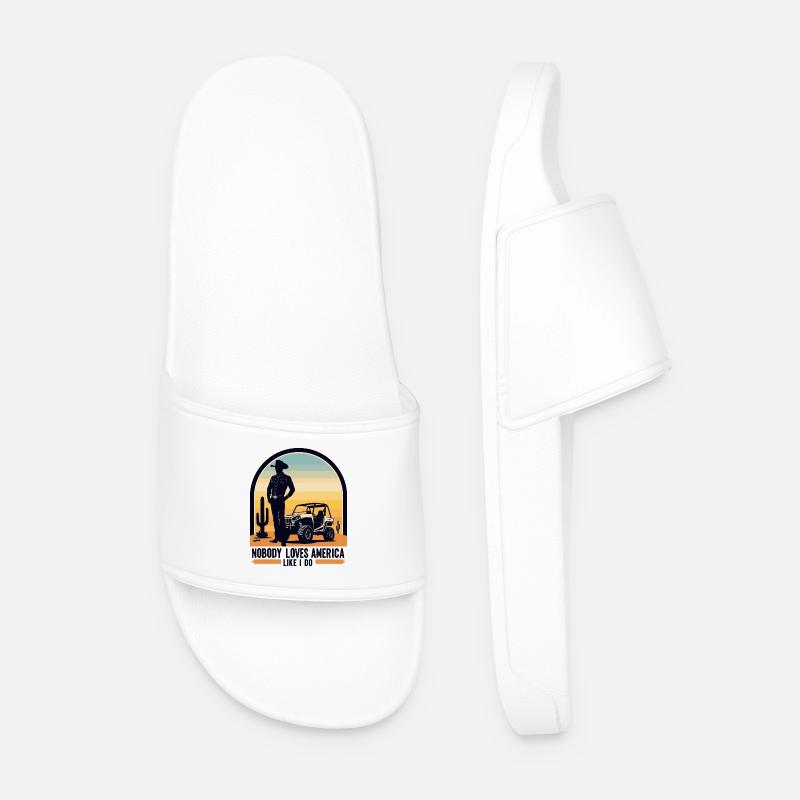America Lovers - Men’s Pool Sliders - white