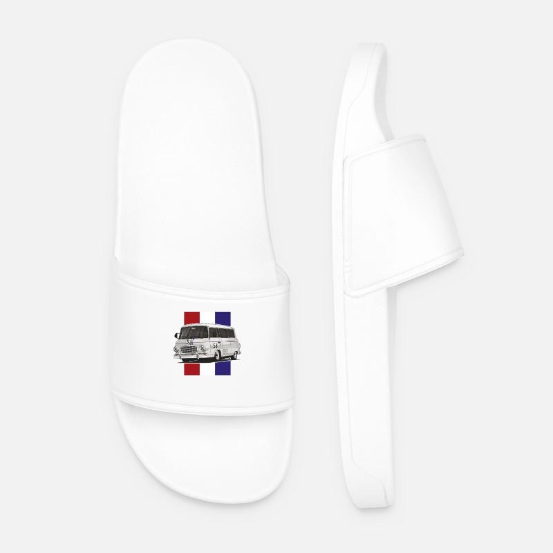 Barkas B1000 // LowLife // Illustration - Men’s Pool Sliders - white