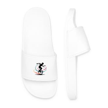 Unicycle unicycle penny-farthing - Men’s Pool Sliders - white - Front