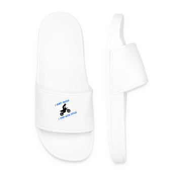 Arrêt de motocross avec style - Claquettes Homme - blanc - Devant