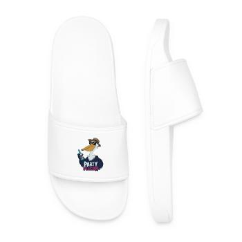 Pélican de fête avec bouteille Cool Buzz et - Claquettes Homme - blanc - Devant