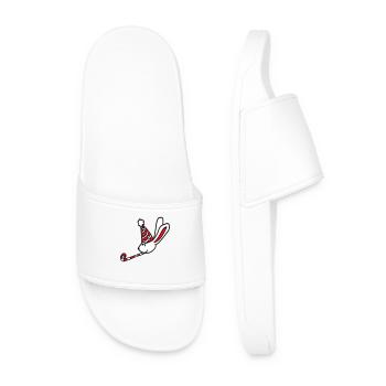 Bunny Birthday Years Old Gift Towel Party Hat - Men’s Pool Sliders - white - Front
