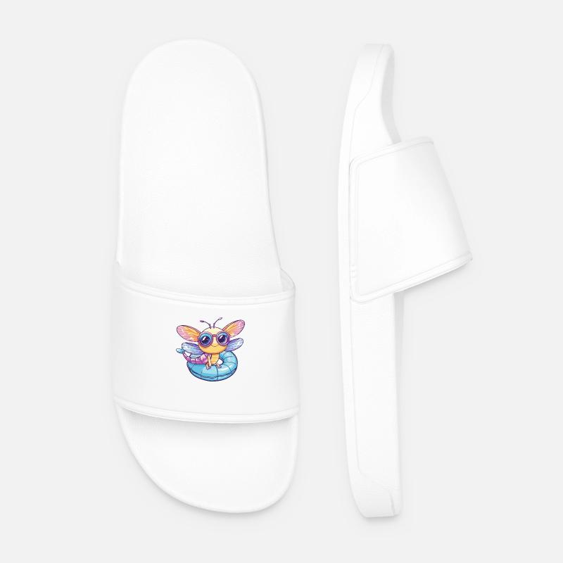 Dragonfly Comic Cool - Men’s Pool Sliders - white