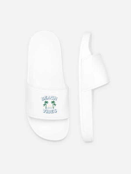 Beach Vibes - Men’s Pool Sliders - white