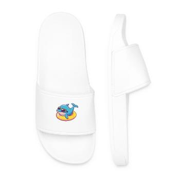 Dauphin Bande Dessinée Cool - Claquettes Homme - blanc - Devant