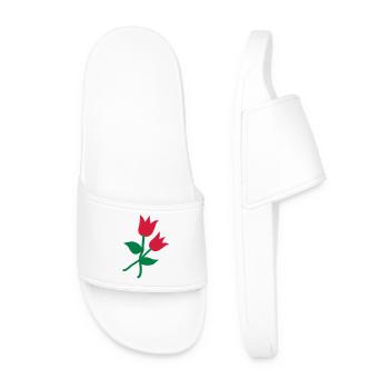 Tulipes - Claquettes Homme - blanc - Devant