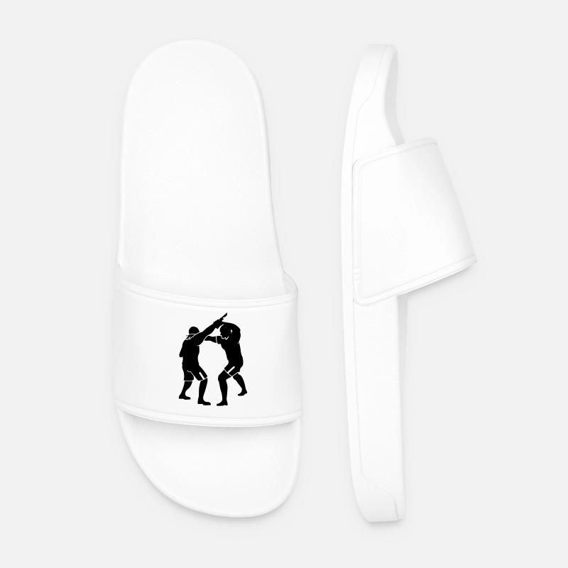 krav maga - Männer Badelatschen - Weiß