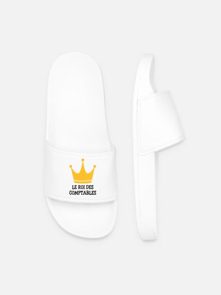 Accountant / Accounting / Comptable / Comptabilité - Men’s Pool Sliders - white
