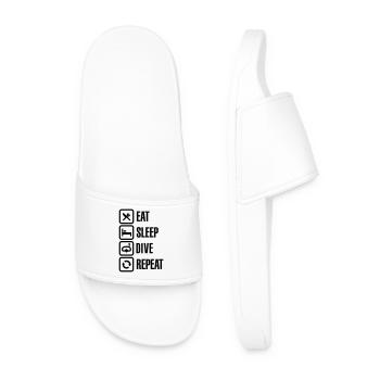 Eat Sleep Dive Repeat - Claquettes Homme - blanc - Devant